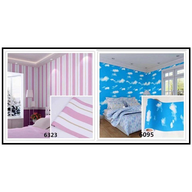 Home-Klik Wallpaper Stiker Dinding Bermotif Size 45cm x 10m