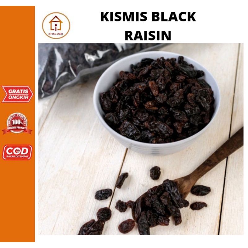 

KISMIS BLACK RAISIN 500 GRAM / KISMIS HITAM 500GRAM / DARK RAISIN / KISMIS