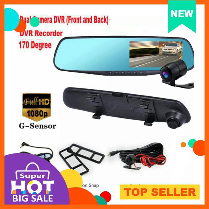 Car Camera Spion + Dasbor Cam Vehicle Blackbox Dvr Full Hd 1080P