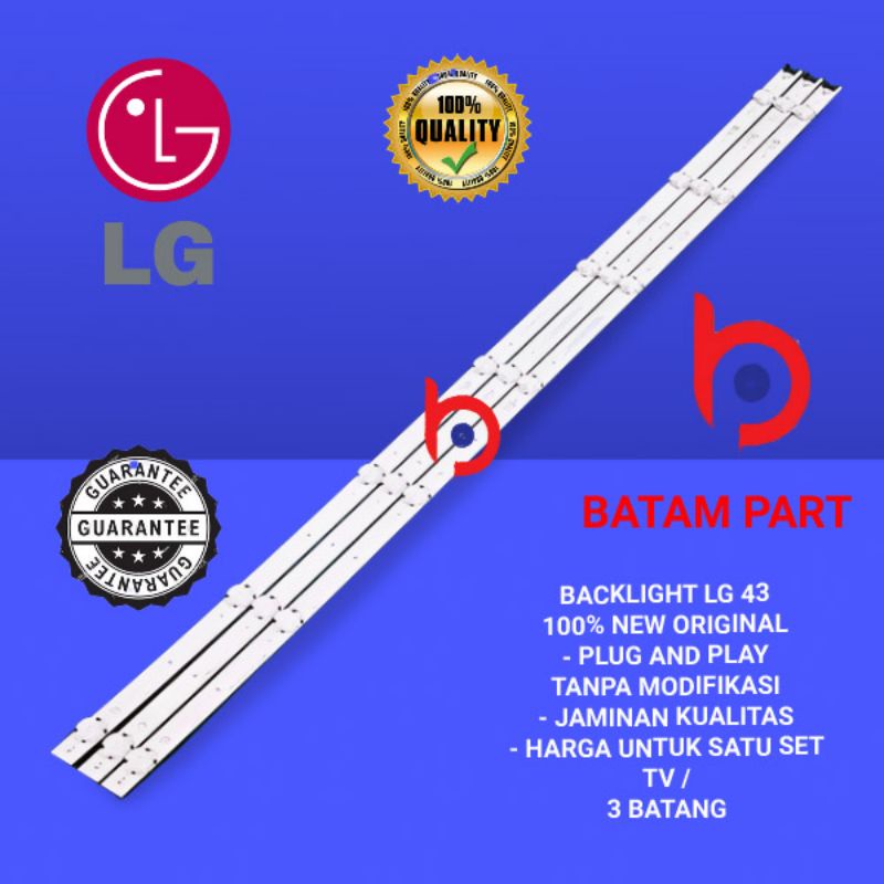 BL Lampu Latar Backlight Tv LED LG 43LM5500 - 43LM5700 PTA - 43LM5500PTA - 43LM5700PTA