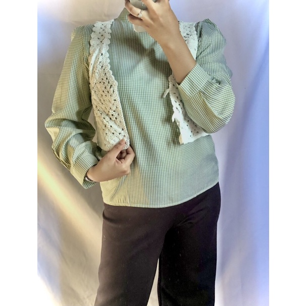Xoxo Set Blouse ( Include Vest Rajut )