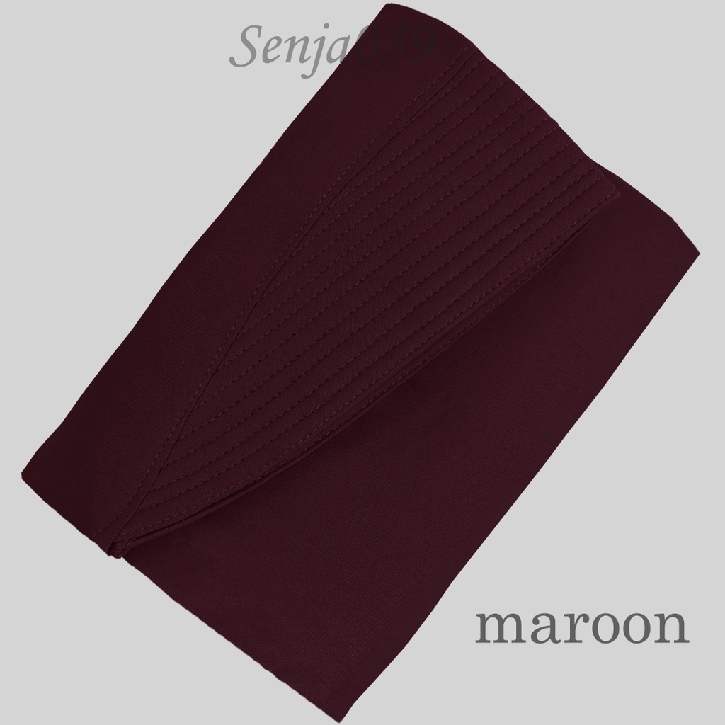 JILBAB KHIMAR KATRINA KANCING KERUT KANAN KIRI HIJAB BERGO KERUDUNG  INSTANT SYARI MURAH-maroon