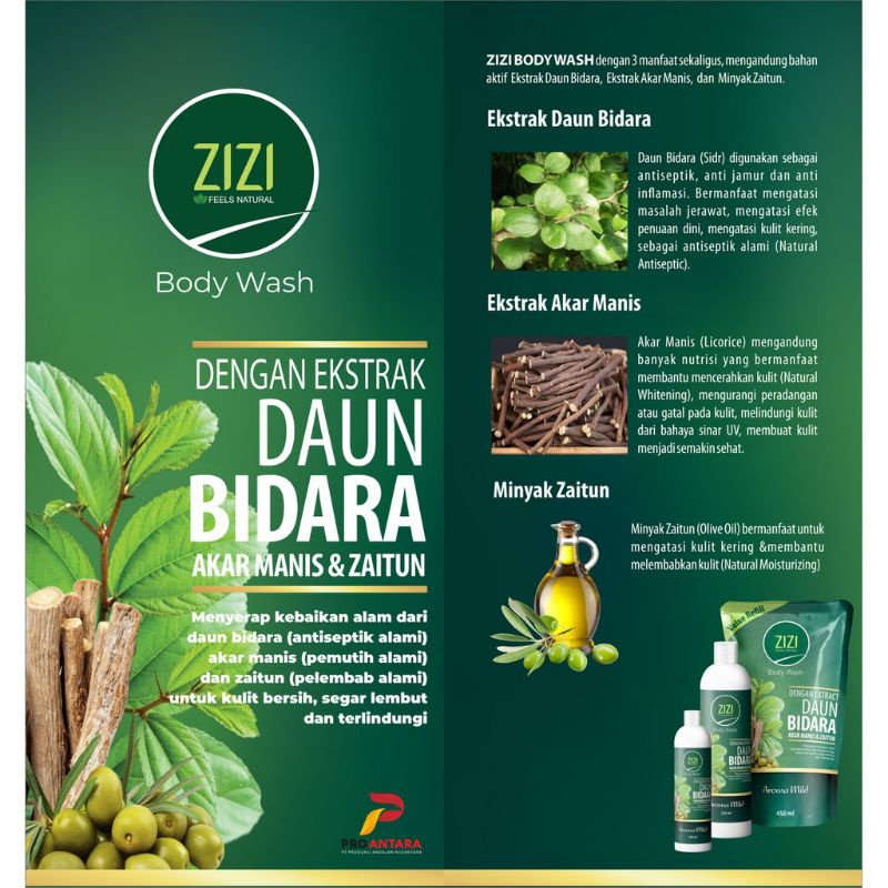 Zizi Body Wash Sabun Cair Bidara 450 ml