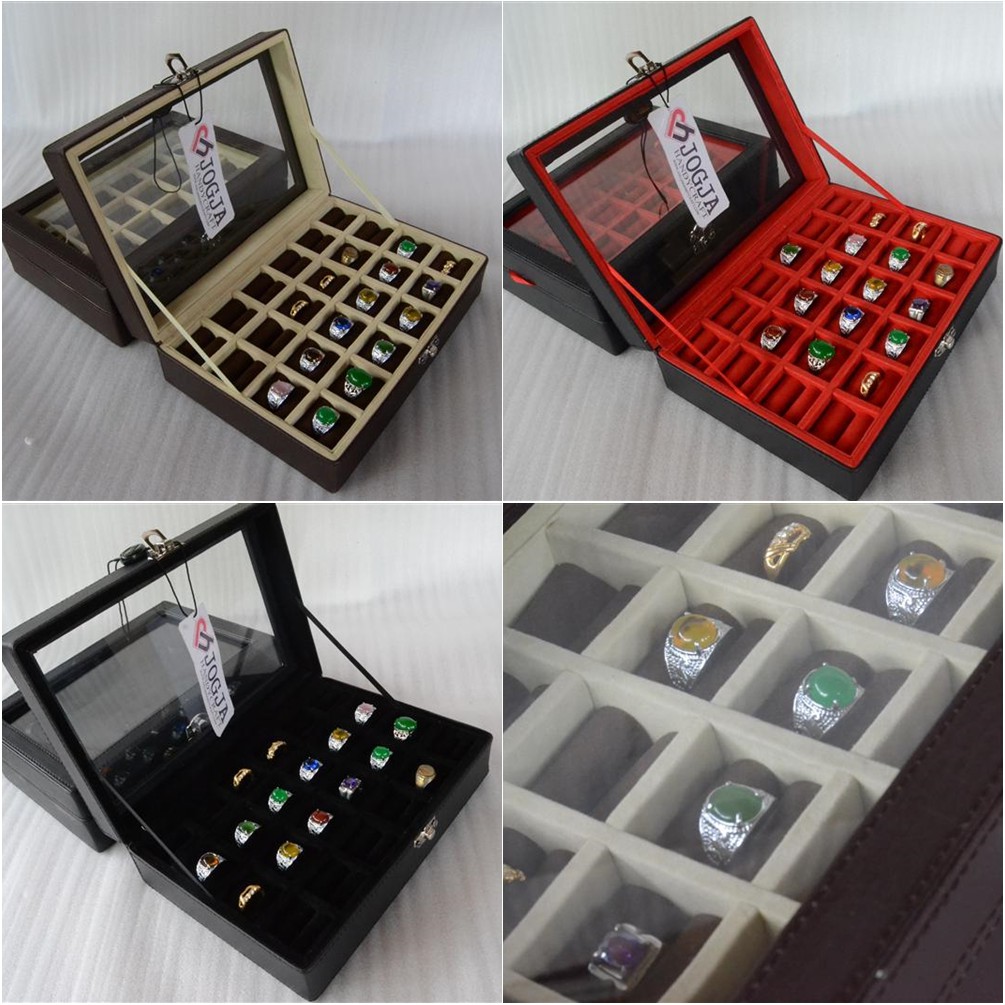 Exclusive Ring Box For 24 Rings / Kotak Tempat Cincin Isi 24