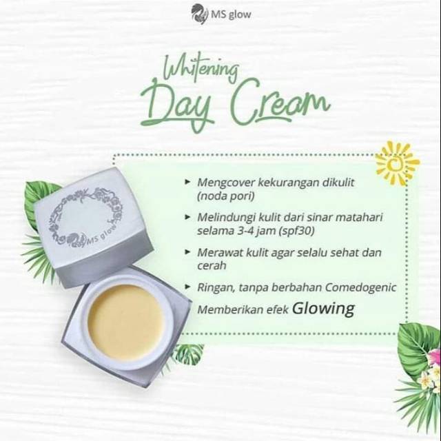 Whitening Day Cream MS glow/ krim pagi MS Glow/ cream pagi MS glow