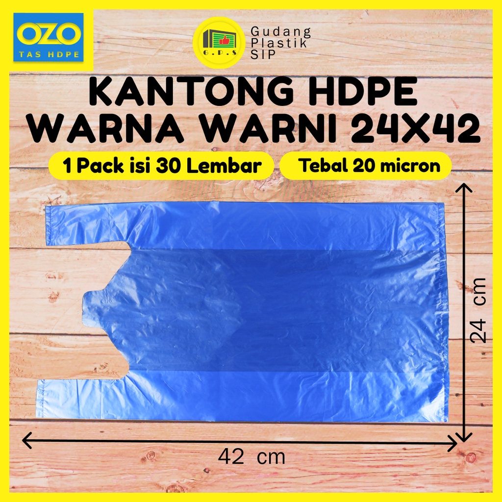 Kantong Plastik Kresek Warna-Warni Tebal UK 24x42 HDPE