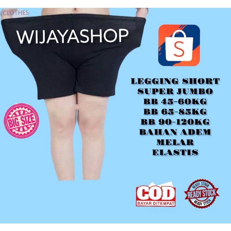 Legging Pendek Wanita Polos BB 40 - 120kg