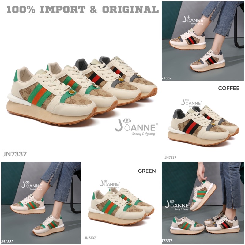 [ORIGINAL] JOANNE Highsole Sporty Sneakers Shoes Sepatu Wanita #JN7337