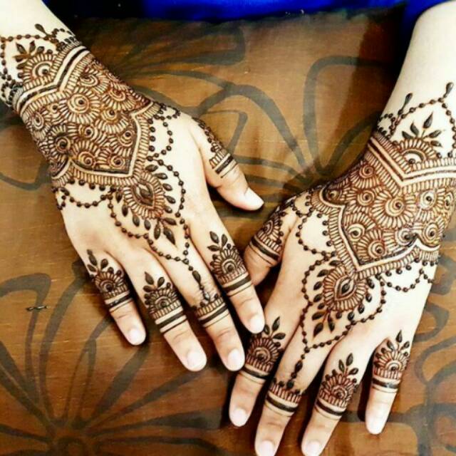 Contoh Henna Tangan Untuk Pengantin gambar henna tangan 