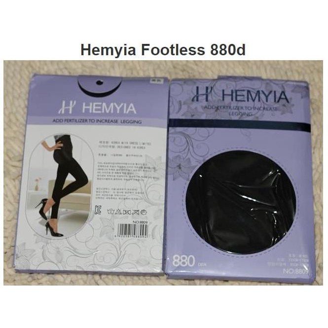 BARANG MURAH STOCKING HEMYIA 880D FOOTLESS KOREA - HITAM FREE ONGKIR..
