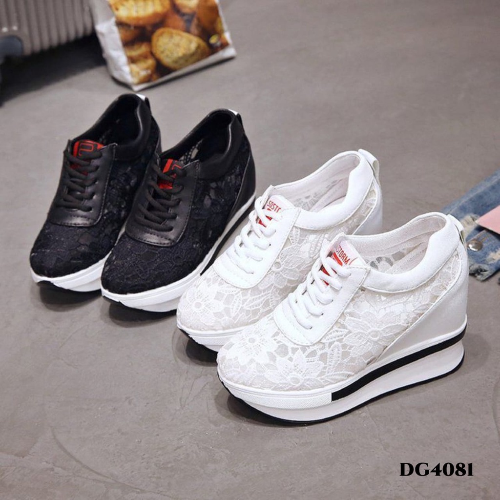 RESTOCK WYN SEPATU SNEAKERS WANITA HIGH WEDGES FASHION KOREA DG4081