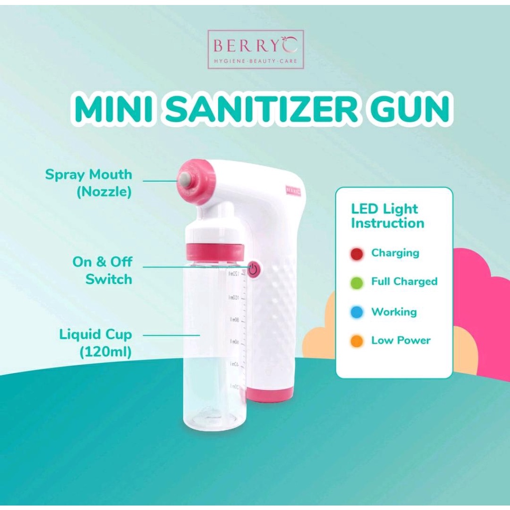 BERRYC BUNDLE PACK NANOMIST GUN + REFILL POUCH 200ML / HAND SANITIZER