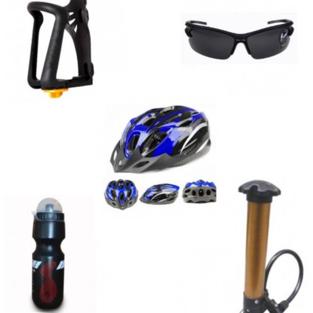 Paket helm sepeda kumplit murah