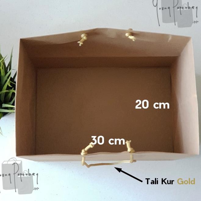

kruy Paperbag / Tas Kertas / Paper Bag Polos Coklat Kraft 30 x 20 x 20 (1 pcs) っ 78