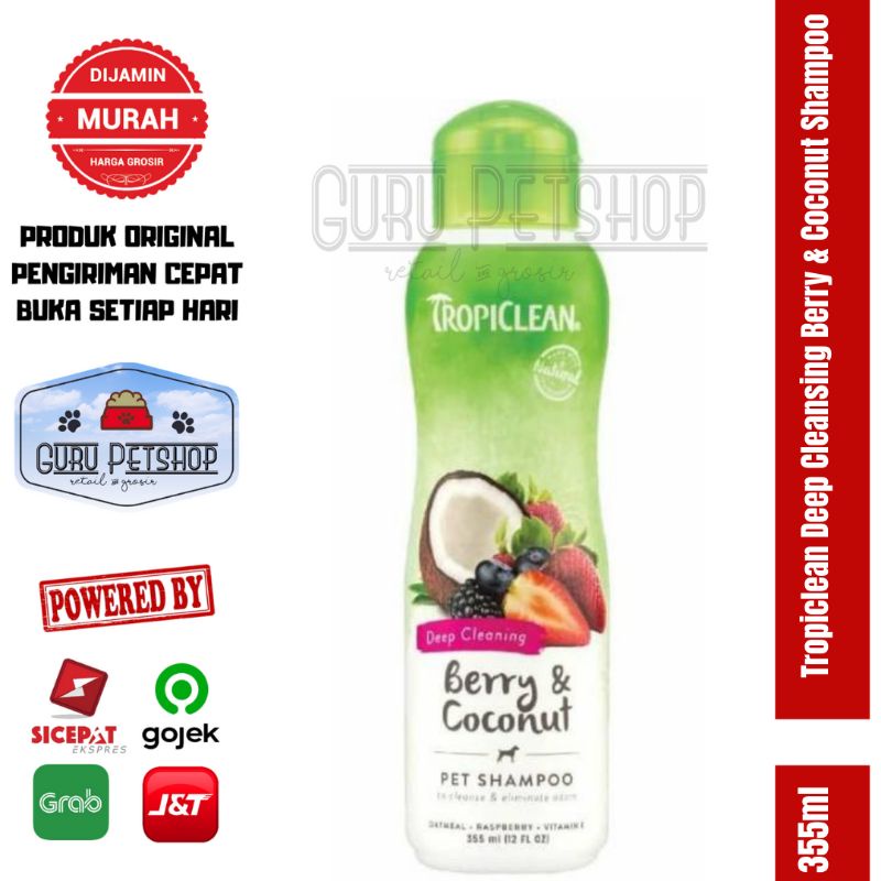 Tropiclean Shampoo  Deep Cleansing Berry &amp; Coconut 355 ml (Fresh Shampoo)