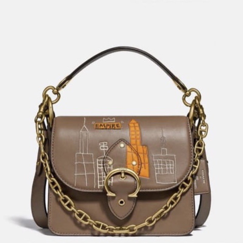 Coach X Jean-Michel Basquiat Beat Shoulder Bag 18 in grey