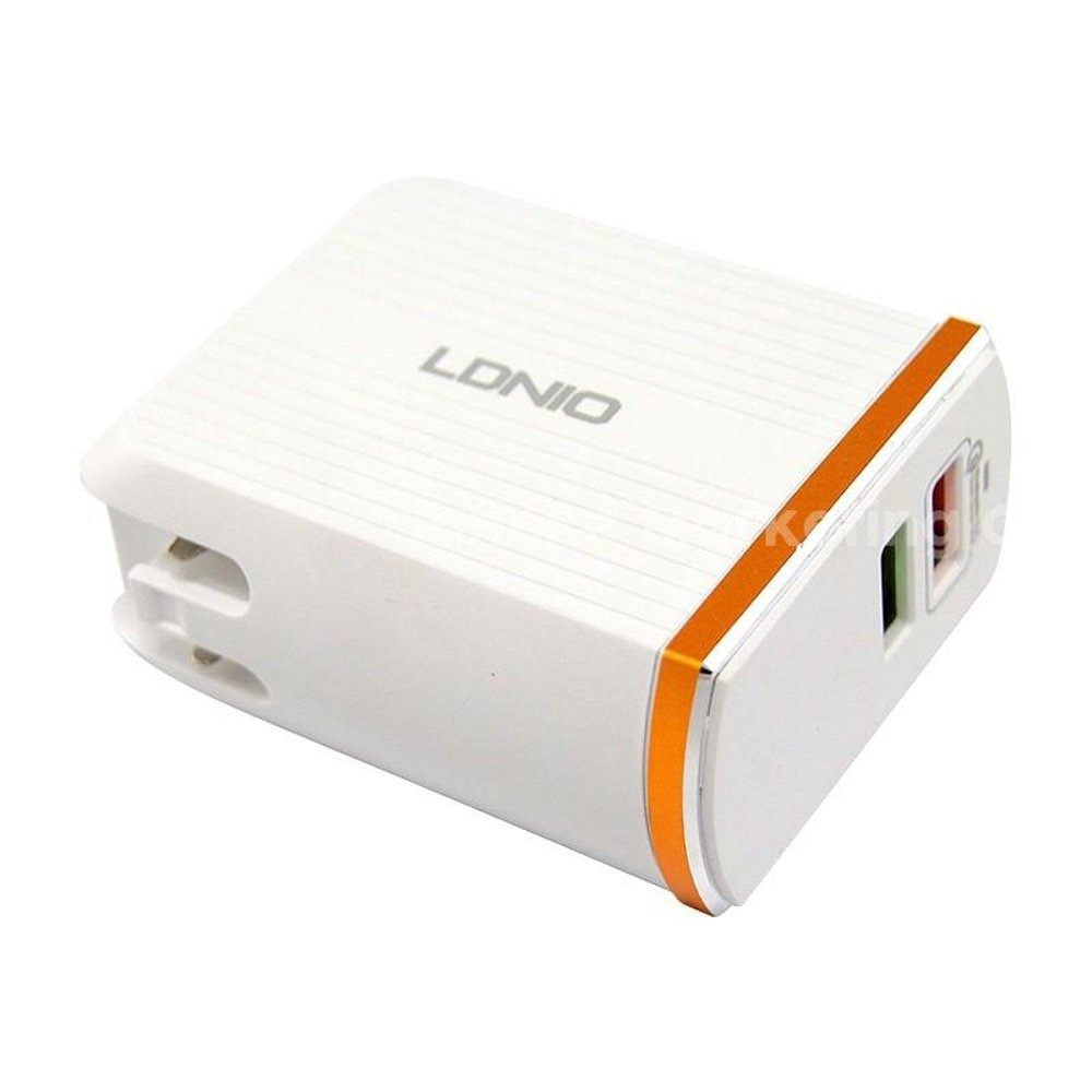 PROMO LDNIO Dual USB Travel Charger A2502Q With Cable USB Micro