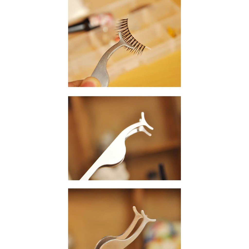 Pinset Bulu Mata Palsu / Fake Eyelash Clip Stainless