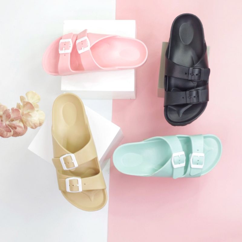 [ JESSLYN ] Sandal BOLONI EVA karet slip on korean style cute