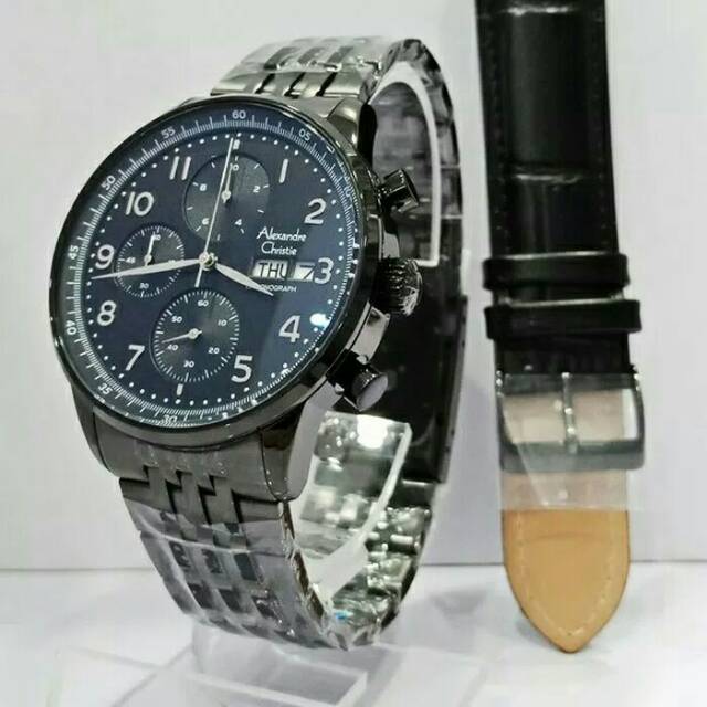 JAM TANGAN PRIA ALEXANDRE CHRISTIE AC 6492 FULL BLACK