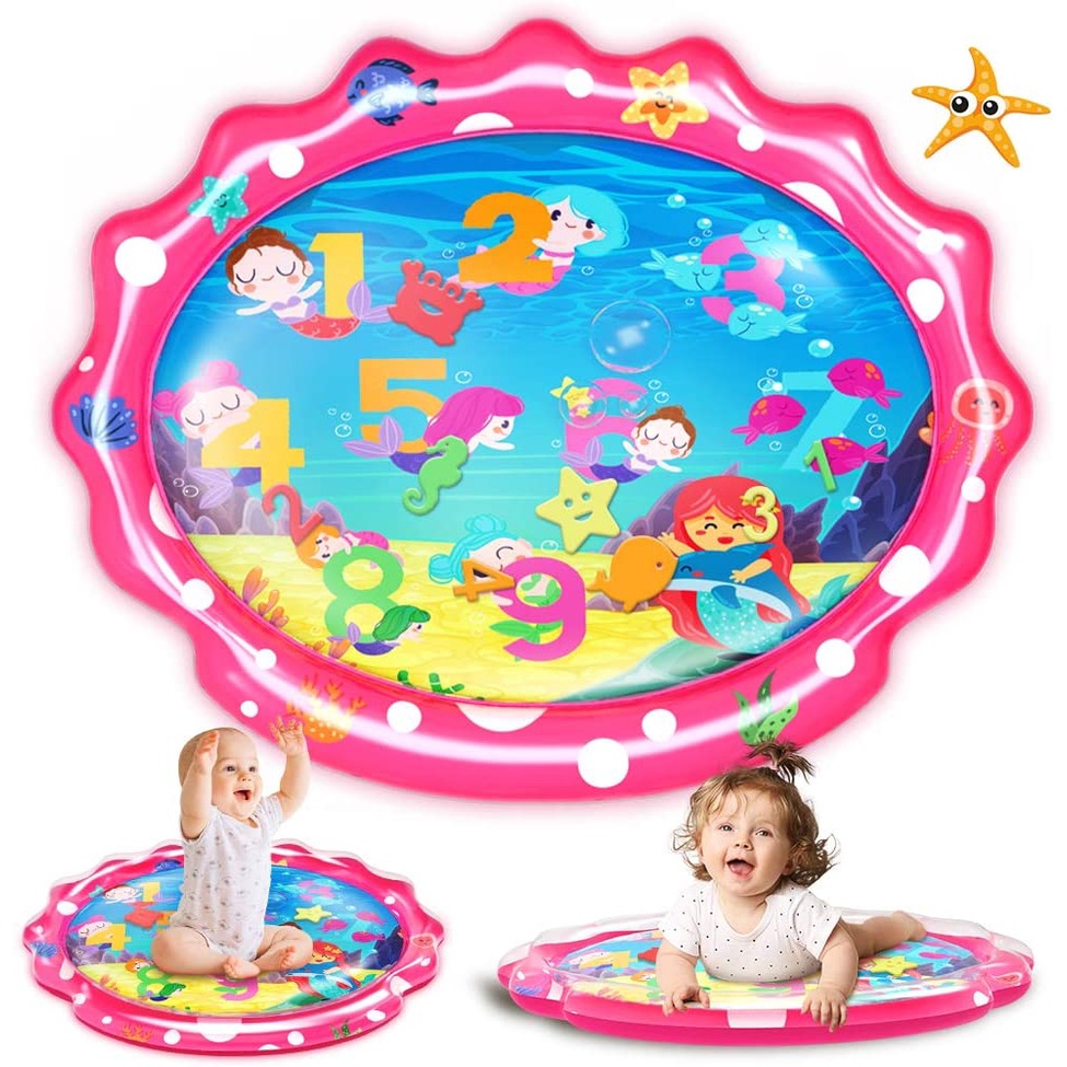 BABYGENIC MALL Mainan Bayi Tiup Efek Menenangkan, Pola Warna dan Bahan Ramah Lingkungan latu pink 76.5*62cm