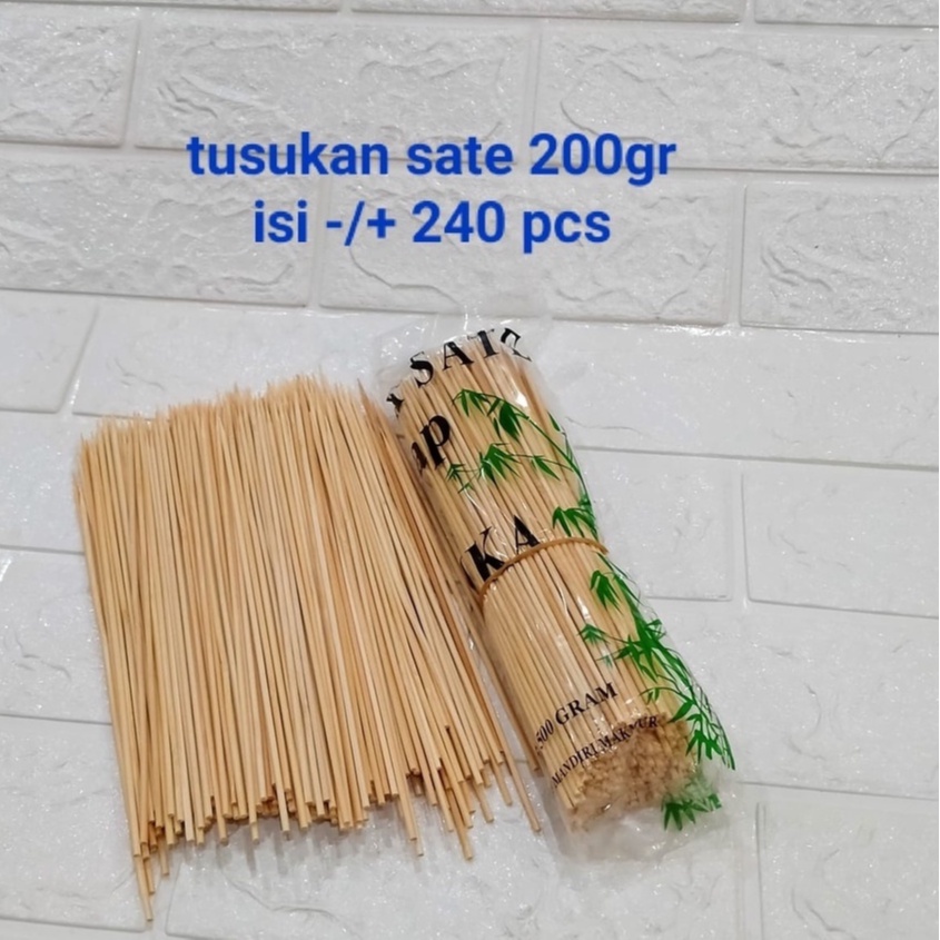 Tusukan Sate / Tusuk Sate 200gr ( isi -/+ 240 pcs )