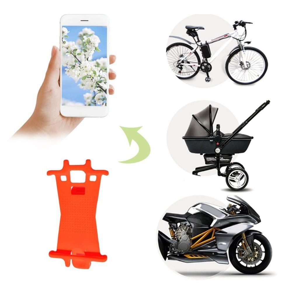 BISA COD SHOOT Holder Smartphone Sepeda Bicycle Mount Universal Silicone - B04 - Multi-Color