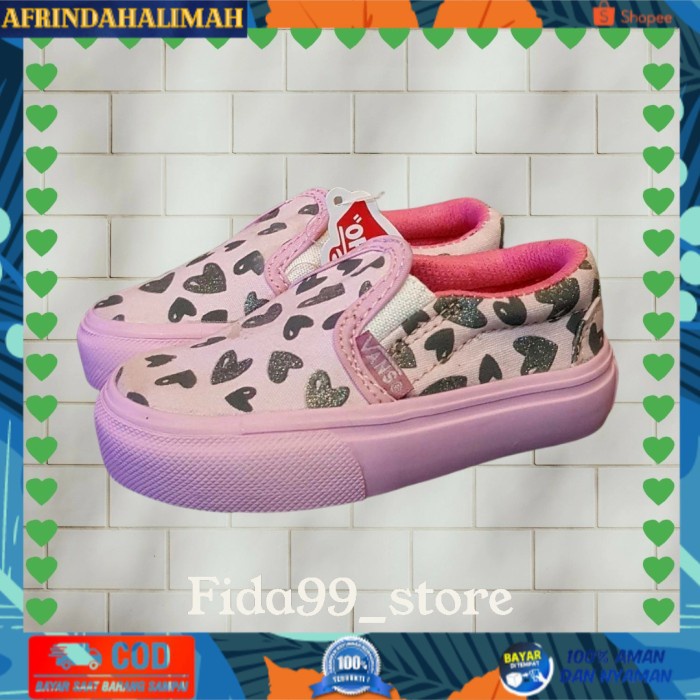 {TERBARU} Sepatu Anak / Vans Slip On Og / Premium / Sepatu Kids Hitam/size 21-35 - 29