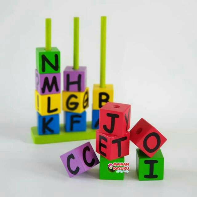 Shopia - Mainan Anak Edukasi / Balok Susun Abjad