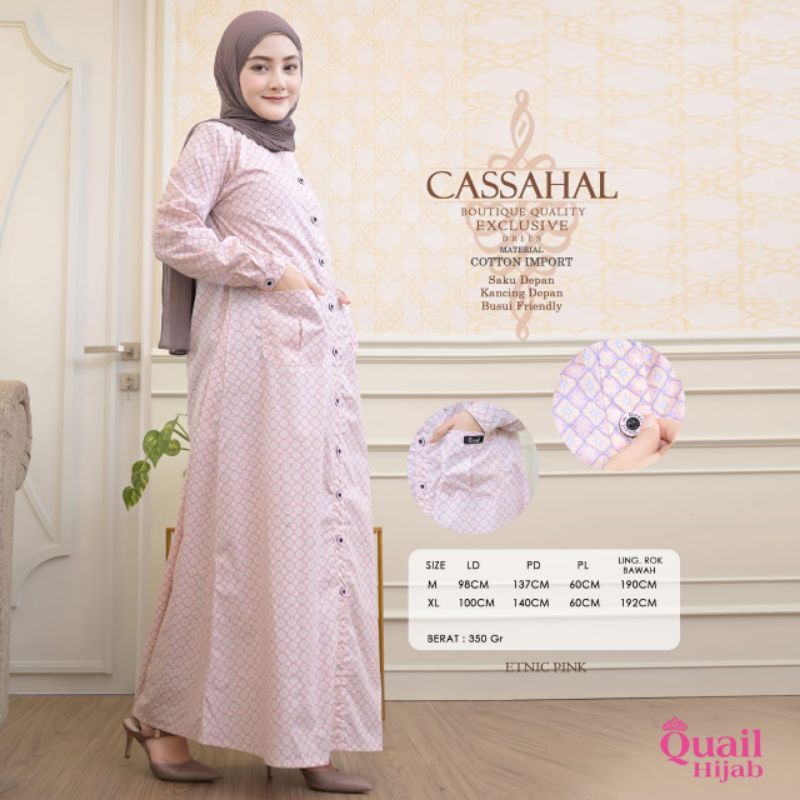 GAMIS/DRESS BUSUI FRIENDLY BERSAKU BAHAN COTTON IMPORT ~ CASSAHAL ORIGINAL QUAIL HIJAB 