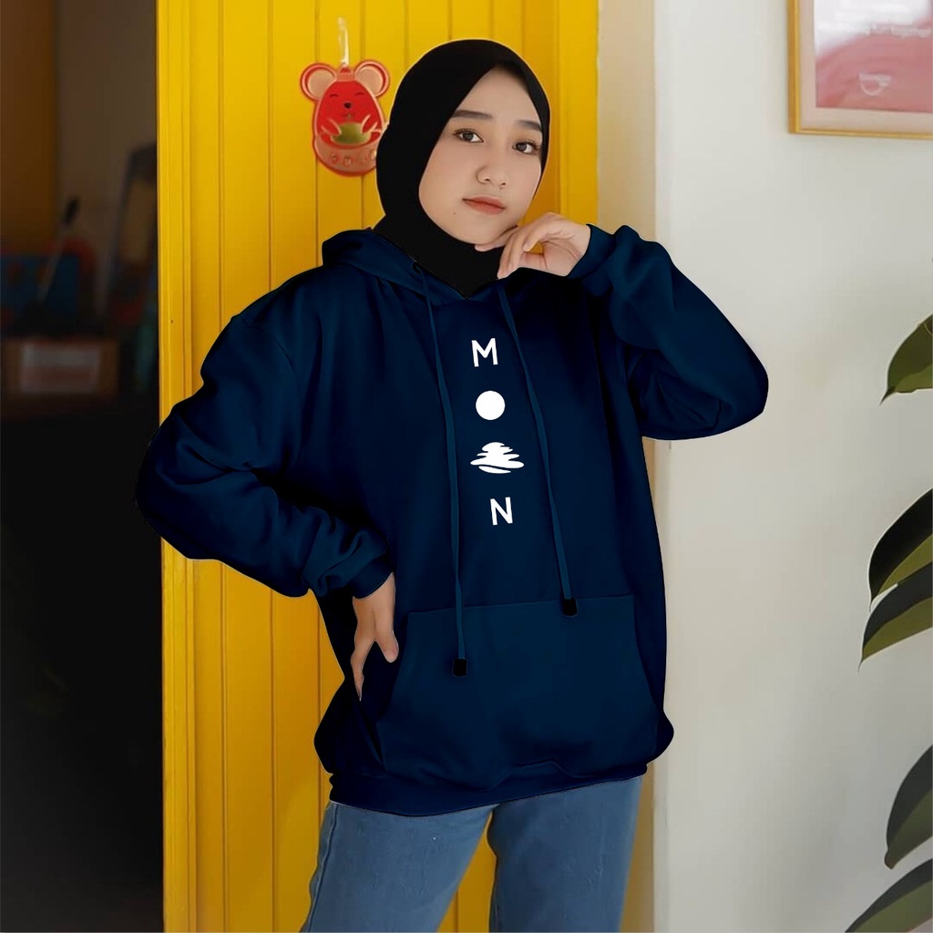 Jaket Hoodie Hodie Moon Aesthetic Simple jumbo oversize bigsize pria wanita ukuran m l xl xxl xxxl xxxxl xxxxxl