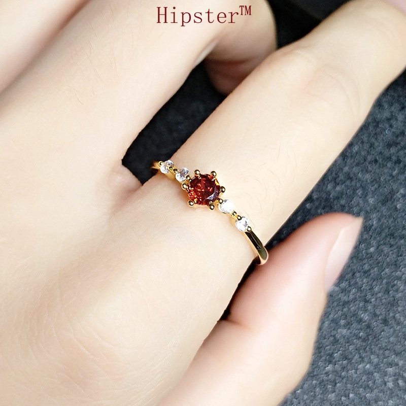 Hot Sale Simple Graceful and Fashionable 18K Gold Ruby Ring