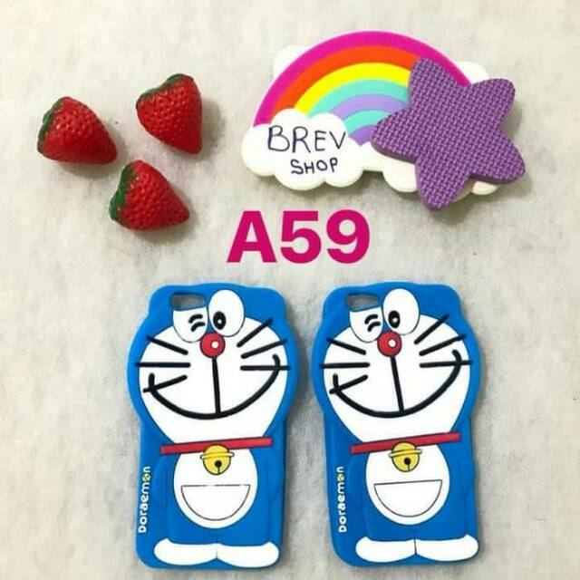 CASE Oppo f1s a59 boneka 3d Doraemon
