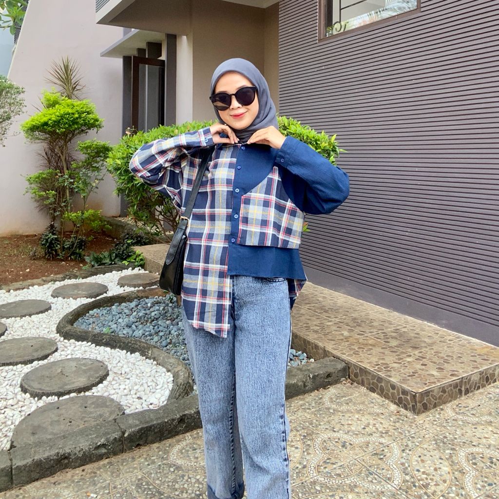 Tartan Shirt Kombinasi / Kemeja Tartan (33)-3
