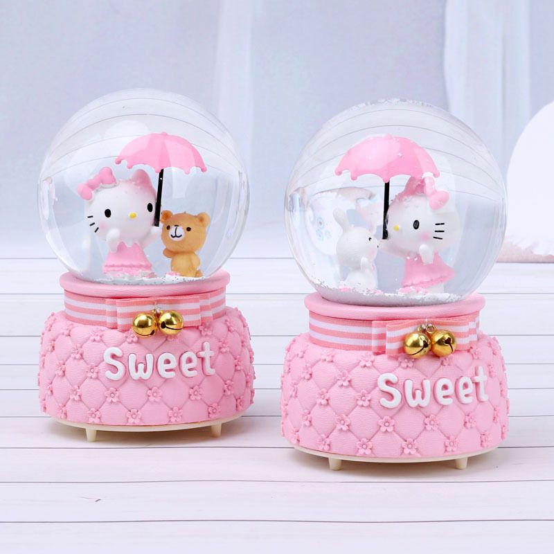 JUMBO - Snowball / Snow Ball / Snow Globe / Lampu Kristal / Bola Kristal Salju Musik Hello Kitty
