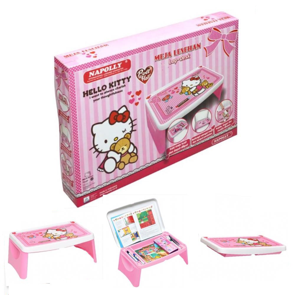 Meja Belajar Anak + Laci Meja Lipat Meja Lesehan Karakter Hello Kitty Napolly Meja Frozen Hot Wheel