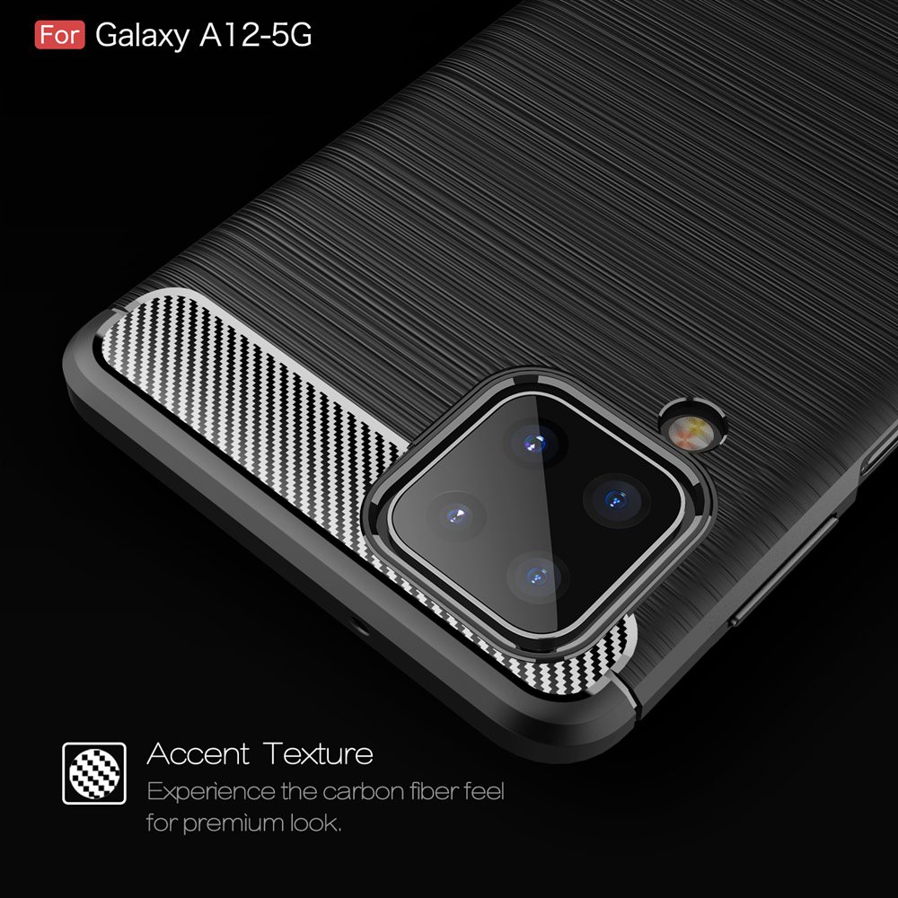 Softcase Samsung A125F Black Carbon Fiber Case Samsung Galaxy A12