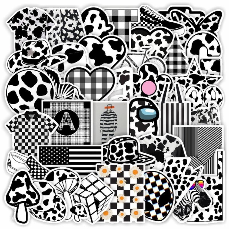 

Stiker Hitam Putih Pack Style 260226- Stiker Aesthetic Keren Imut Laptop, Aksesoris Hp, Anti Air, Motif, Helm, Tumbler, Koper, Kulkas