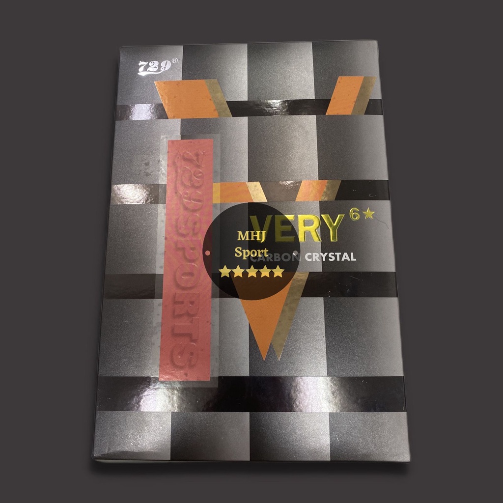 Bet pingpong Bat Tenis Meja 729 Very 6 Star Carbon Crystal Original