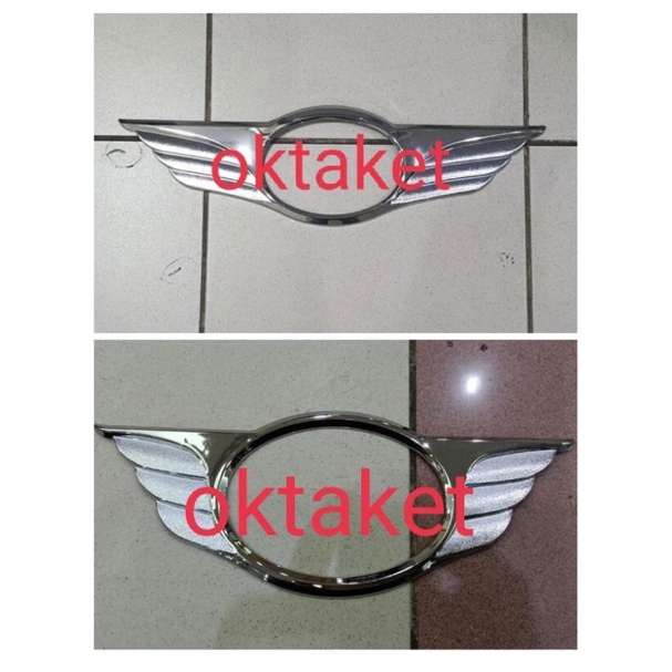 cover logo depan belakang agya ayla chrome