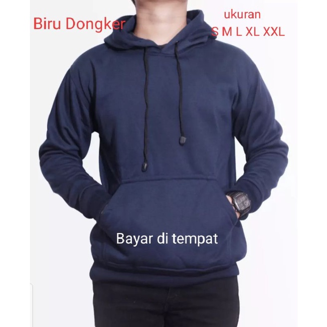 promo jaket sweater Hudy polos/sweater hudy bahan catun flise garmen/sweater untuk pria dan wanita.