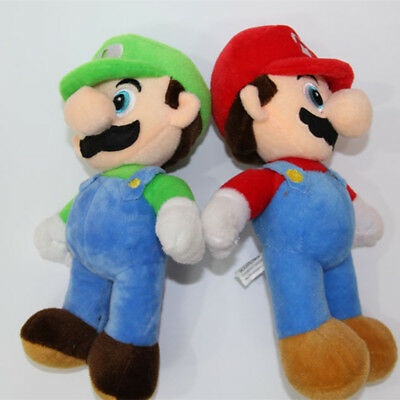 NEW Super Mario Bros. Mario and Luigi 9.8&quot; High Plush Toy Doll