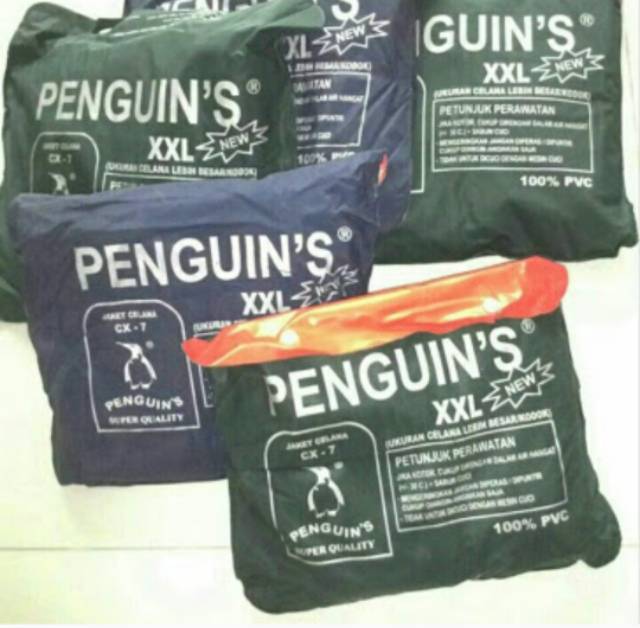 JAS HUJAN SETELAN PENGUIN CX7 (SUPER TEBAL,KUAT,AWET XL/XXL)