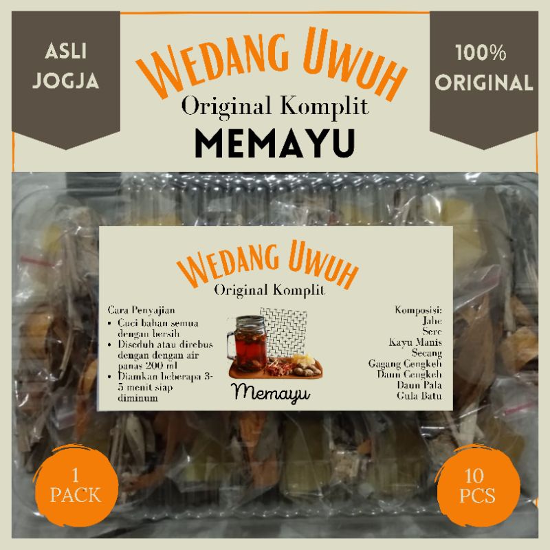 Wedang Uwuh Komplit Original Premium Memayu 1 Pack 10 Pcs