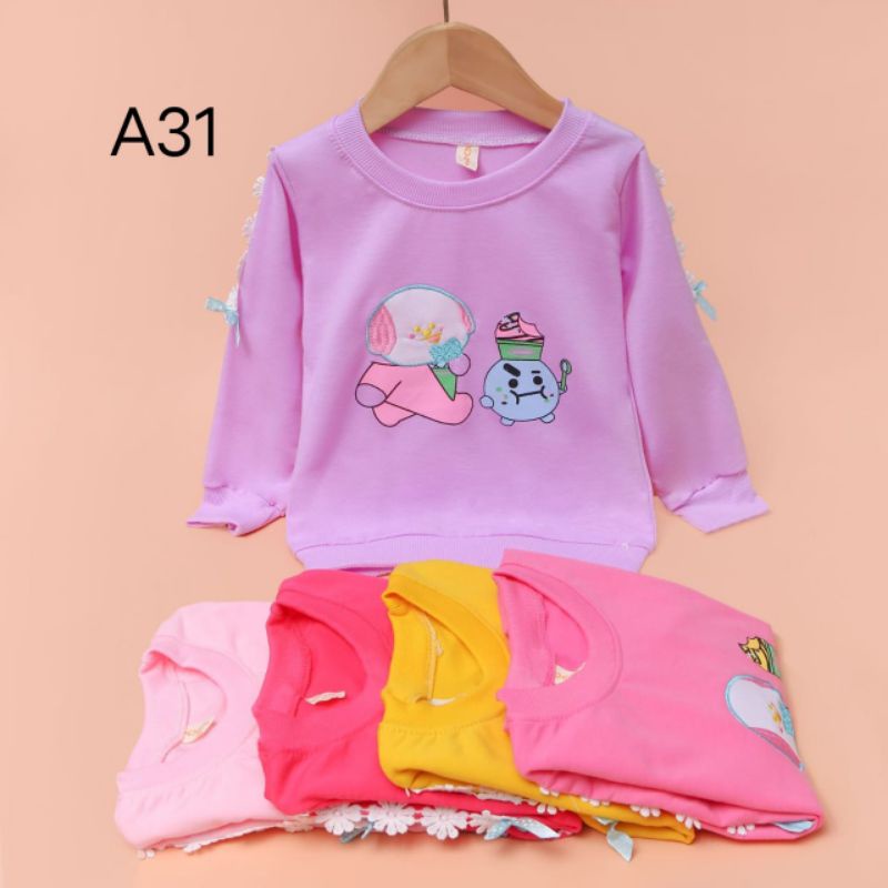 Sweater Anak Perempuan/Kaos Anak Perempuan Usia 2-10 tahun / Switer Anak import/Switer/Sweater anak