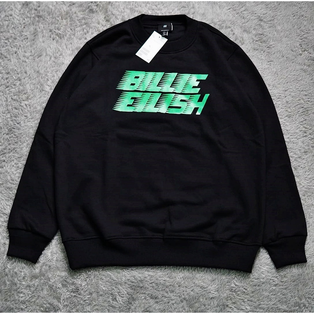 SWEATER CREWNECK H&amp;M BILLIE EILISH BASIC FULLTAG &amp; LEBEL