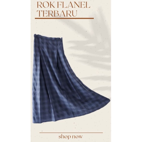 Skirt - Rok Flanel Tartan Motif Garis Kotak Kotak Panjang Mayung Wanita Dewasa Style Korean Terbaru 