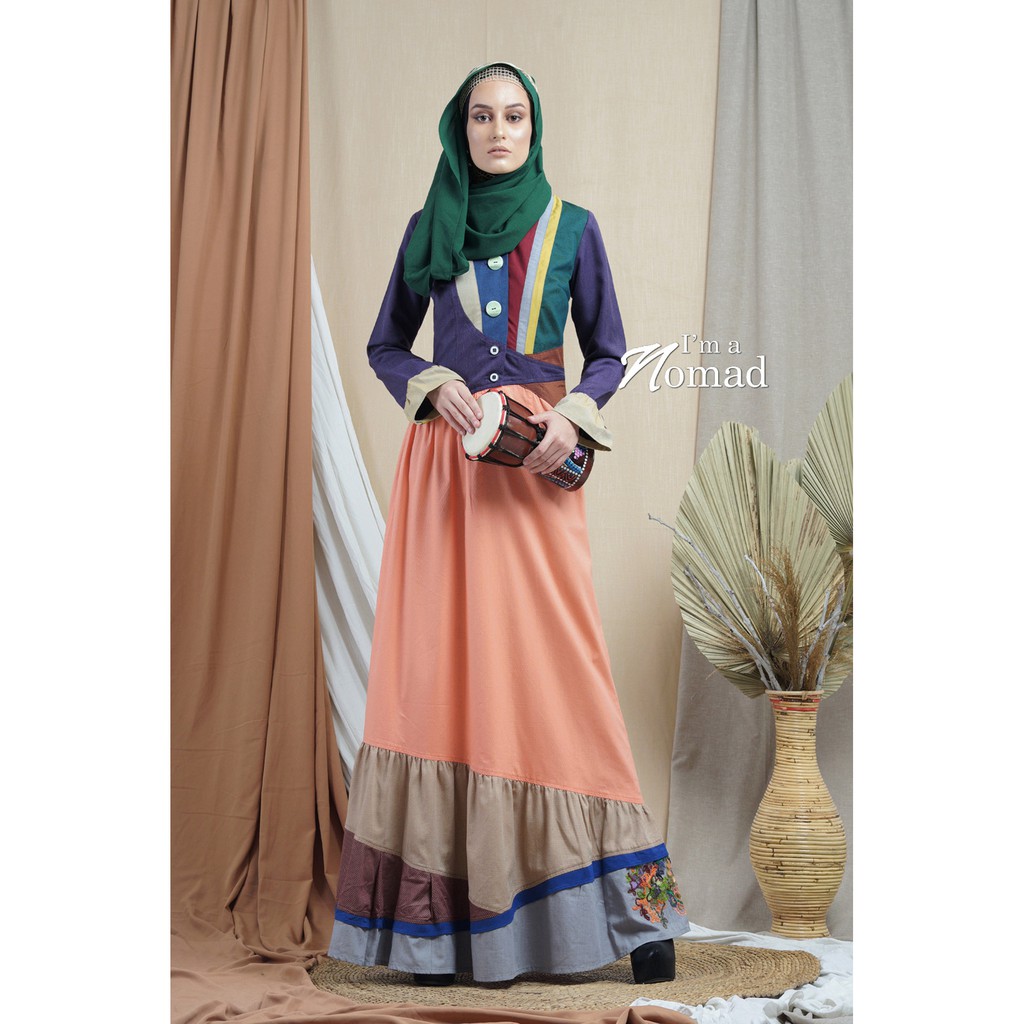 TUNEECA GAMIS T-0120014 TUNEECA NOMAD /GAMIS MUSLIMAH TRENDY KEKINIAN CANTIK ( Tuneeca promo )
