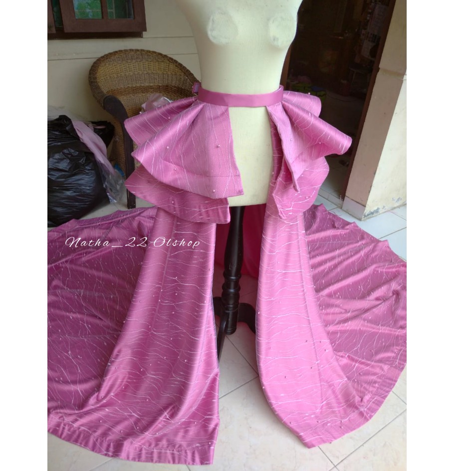 Ekor Pengantin Tile/Ekor Pengantin Rimpel/Ekor Kebaya Pengantin/Ekor Gaun Pengantin/Ekor Lepas Pasan