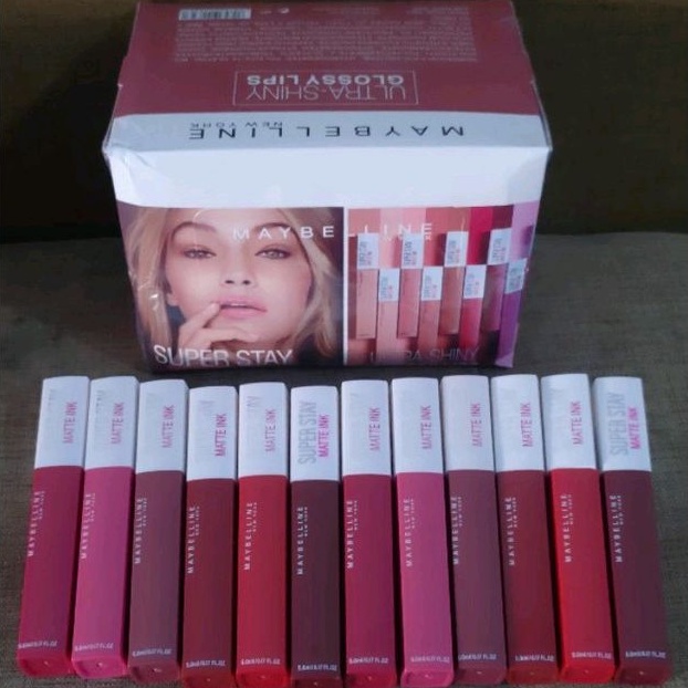 Lipstik maybelline matte 12pcs/Lusinan